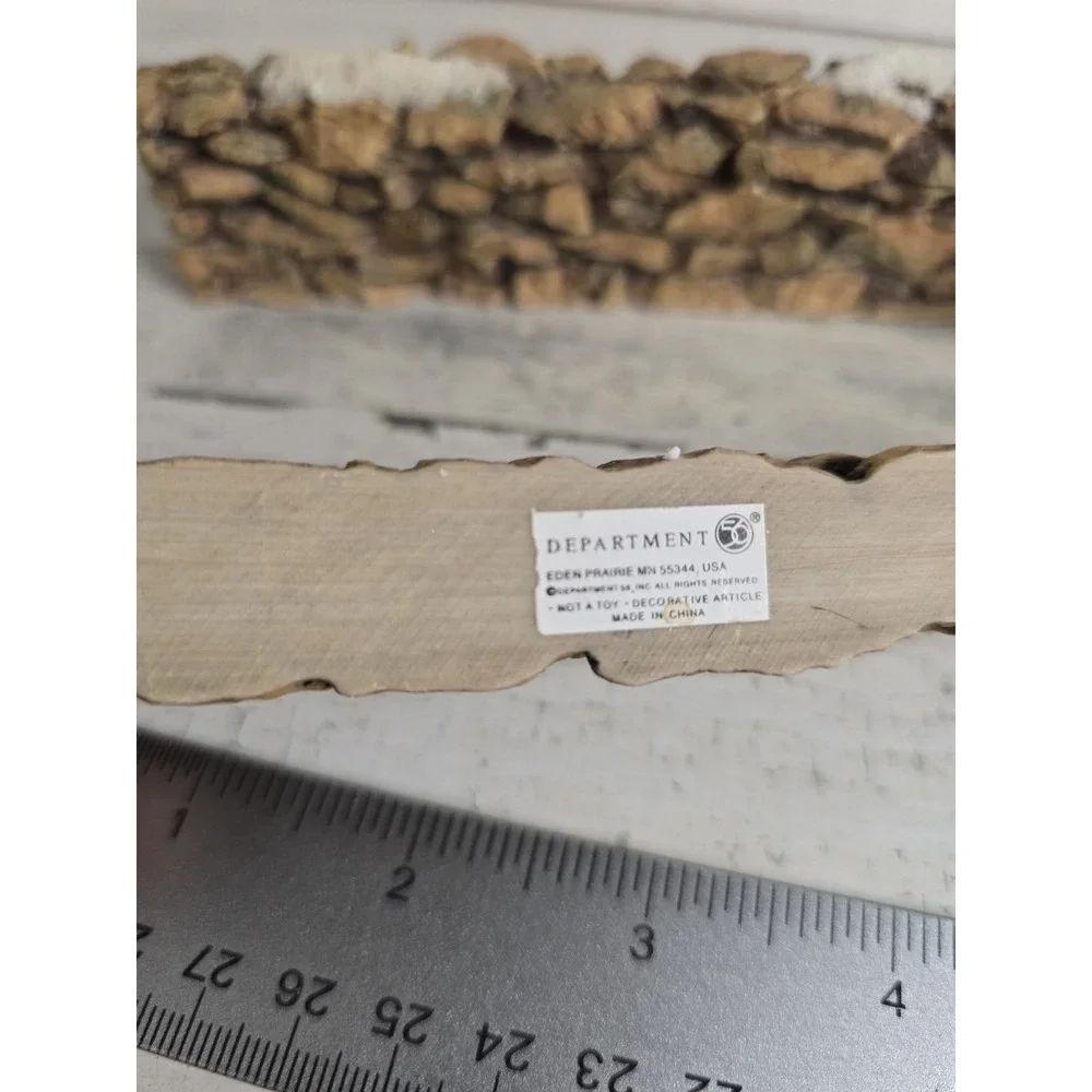 Department 56 Christmas Village Stone Wall Snow Accents Set of 4 Accessory